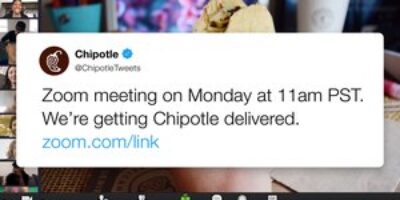 Chipotle s'associe à Zoom pour promouvoir la distanciation sociale