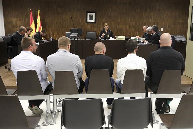 Los condenados durante el juicio