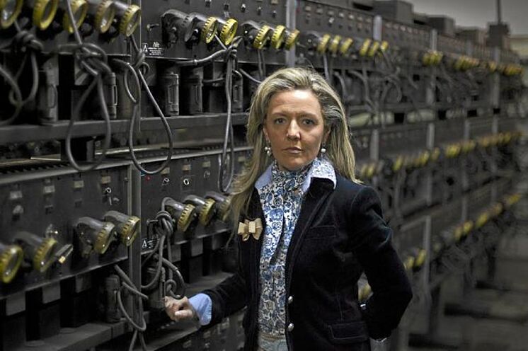 Teresa Mallada, en el Pozo Nicolasa de Hunosa cuando dirig