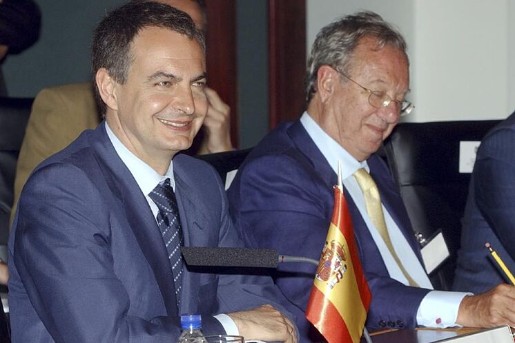José Luis Rodríguez Zapatero y Raúl Morodo, en una imagen de 2015.