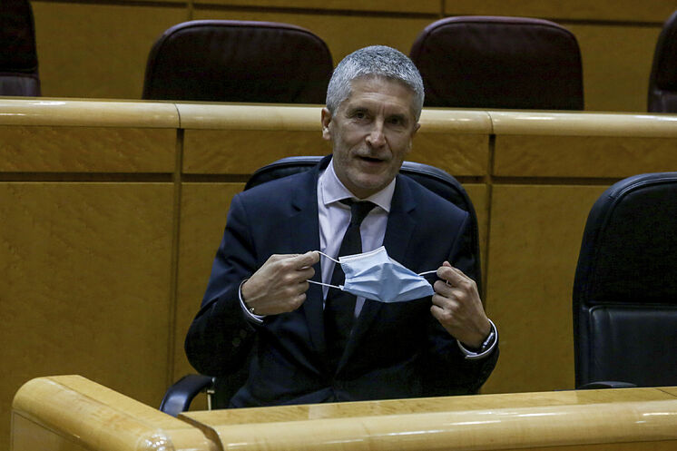 El ministro del Interior, Fernando Grande-Marlaska, este martes, en la...