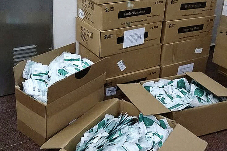 Mascarillas defectuosas intervenidas por la Administraci