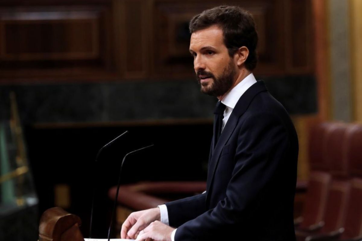 Pablo Casado, durante el debate.