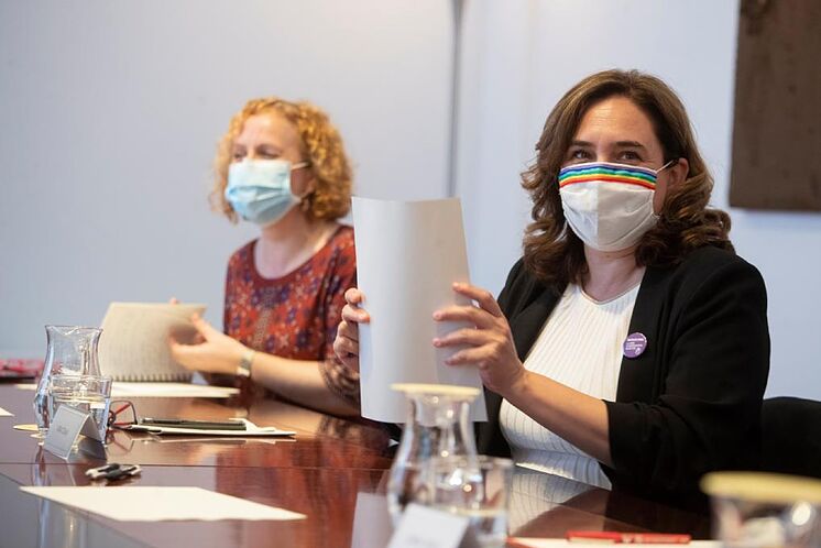 Le maire de Barcelone, Ada Colau.