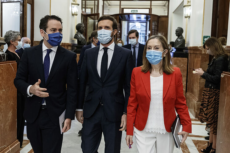 Session plénière au Congrès des députés contrôlant le gouvernement Pedro ...