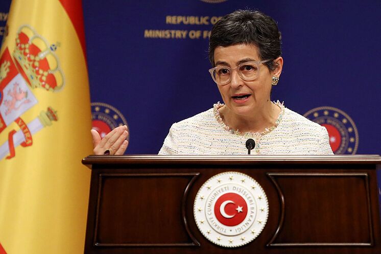 La ministre Arancha Gonzalez Laya lors de sa comparution ce lundi ...