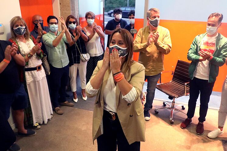 La candidate citoyenne à la présidence de la Xunta, Beatriz Pino.