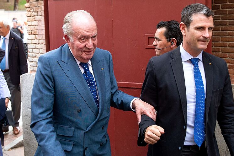 Juan Carlos I, dans une image 2019, dans les arènes de Las ...