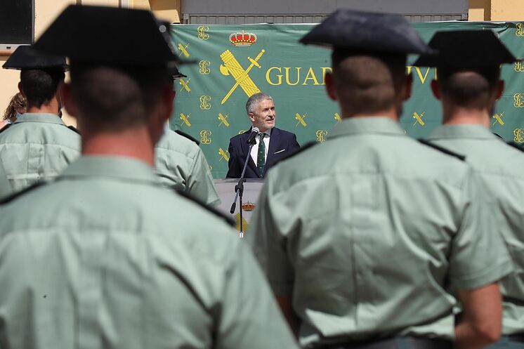 Le ministre de l'Intérieur, Fernando Grande-Marlaska, dans un acte de ...