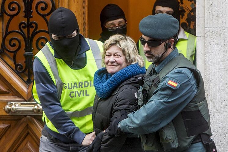 Arantza Zulueta, lors de son arrestation