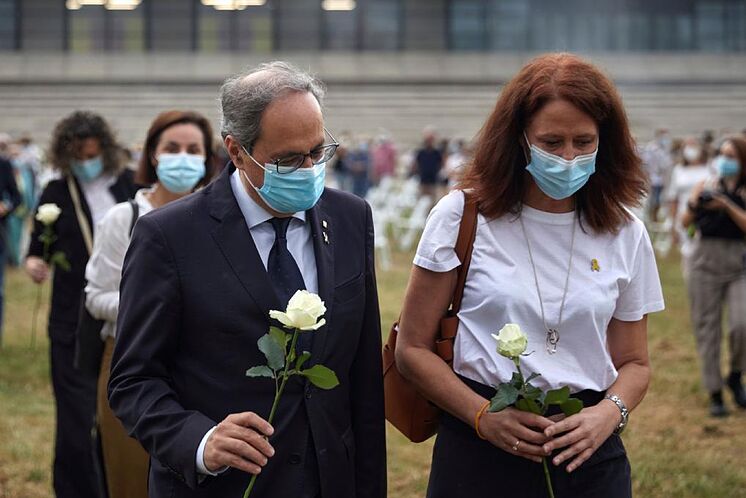 Quim Torra et Marta Madrenas la semaine dernière.