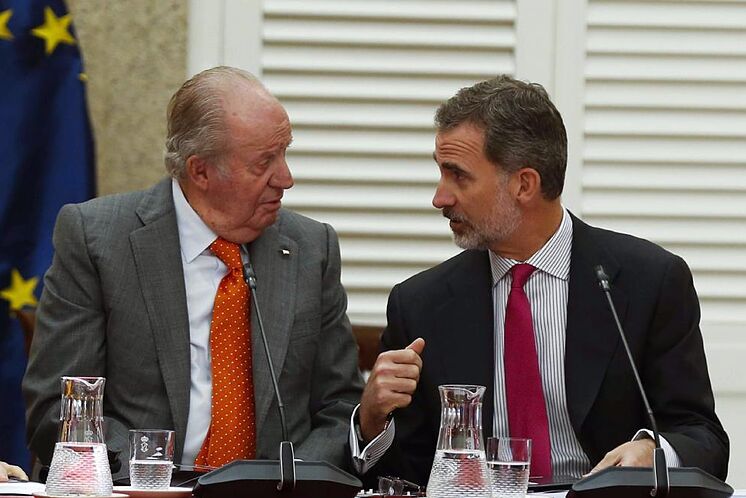 Juan Carlos I et Felipe VI, en réunion