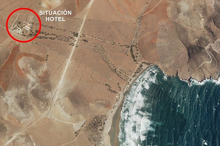 Orthophoto montrant la position