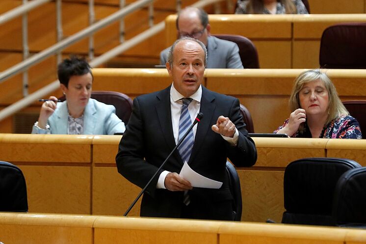 Le ministre de la Justice, Juan Carlos Campo, lors d'une comparution le 30 ...