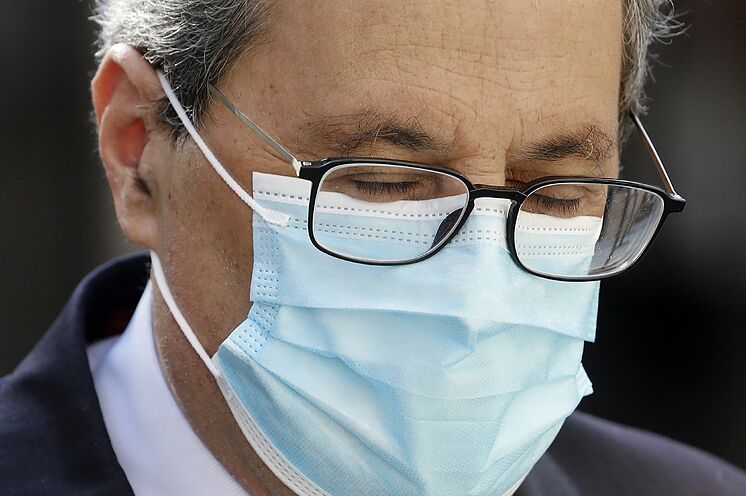 Le président de la Generalitat, Quim Torra à son arrivée à la réunion