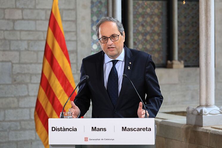 Quim Torra, lors d'une apparition officielle.