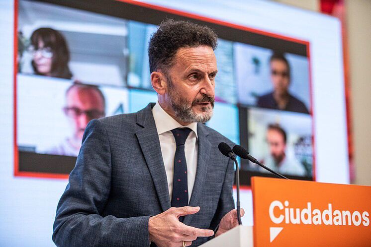 Le porte-parole parlementaire du Cs, Edmundo Bal, lors de sa conférence de presse du ...