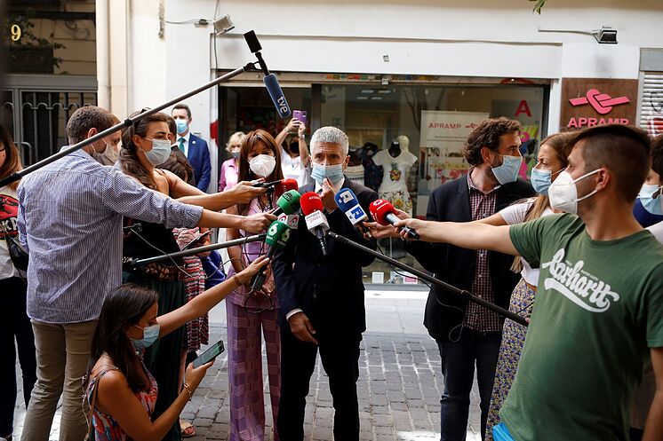 Le ministre de l'Intérieur, Fernando Grande-Marlaska, fait des déclarations ...