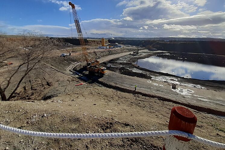 État des travaux d'extraction