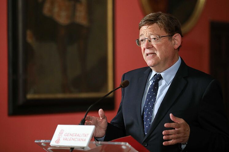 Le président de la Generalitat, Ximo Puig, lors d'une apparition devant ...