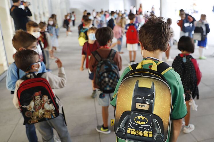 Élèves de l'école Aldapeta María Ikastetxea de Saint-Sébastien.