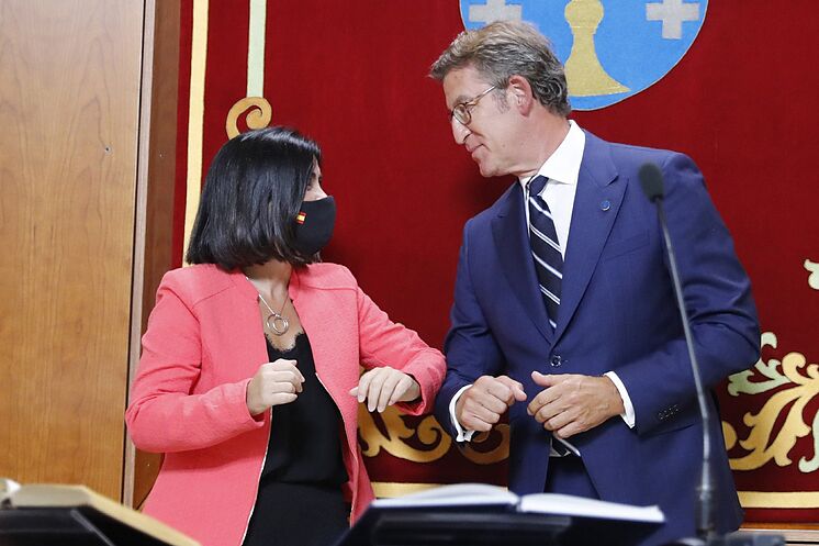 SANTIAGO DE COMPOSTELA.- Le président de la Xunta, Alberto N