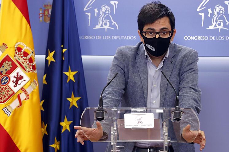 Le député d'En Comú Podem Gerardo Pisarello, ce mardi au ...