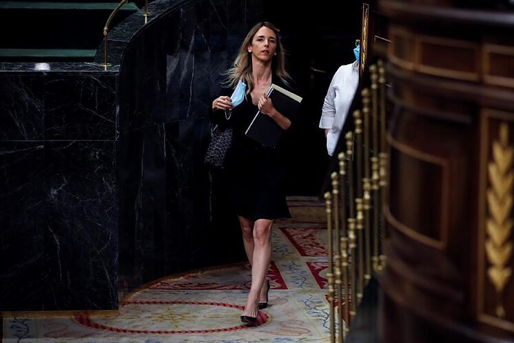 Cayetana Álvarez de Toledo, à son arrivée à une session plénière du Congrès.