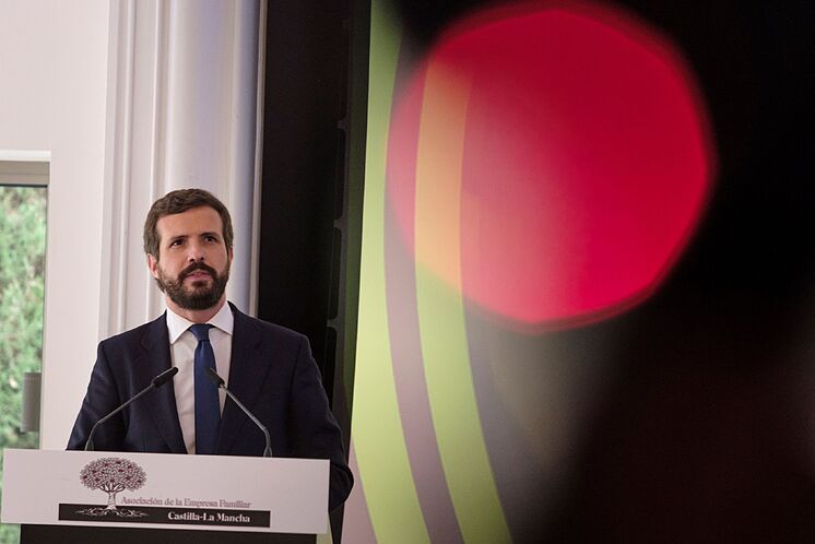 TOLEDO.- Le président du PP, Pablo lt; HIT gt; Casado lt; / HIT gt ;, ...