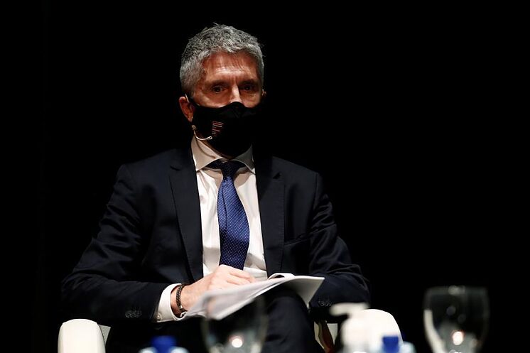 Le ministre de l'Intérieur Fernando Grande Marlaska lors de sa ...