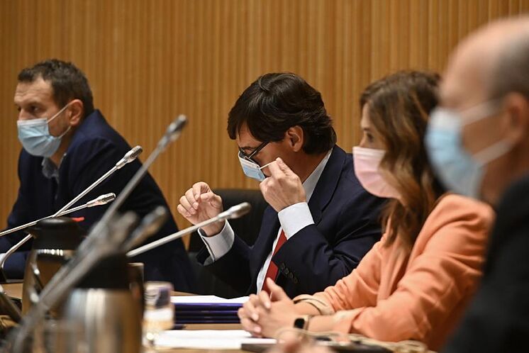 Salvador Illa, ce jeudi, lors de sa comparution devant la Commission