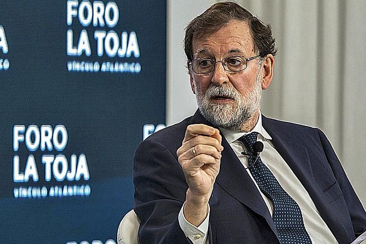 Mariano Rajoy, lors de son discours au Forum de La Toja, un ...