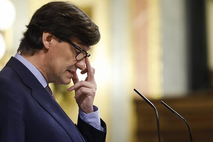 Salvador Illa, lors de son discours