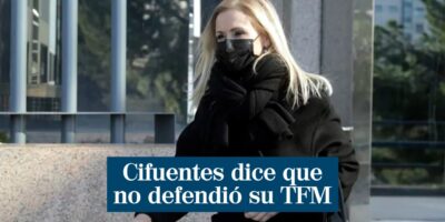 Cristina Cifuentes, sur le banc: « Le certificat de thèse de Master final est un document que je ne demande pas et curieusement l&rsquo;Université m&rsquo;envoie »