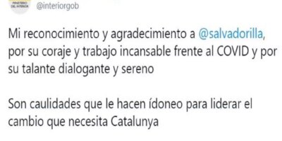 Critique de Fernando Grande-Marlaska pour avoir utilisé le Twitter d&rsquo;Intérieur pour faire campagne pour Salvador Illa: « J&rsquo;ai honte »