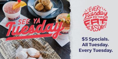 Laissez Les Bons Temps Rouler chez Walk-On&rsquo;s Where Every Tuesday is Fat Tuesday