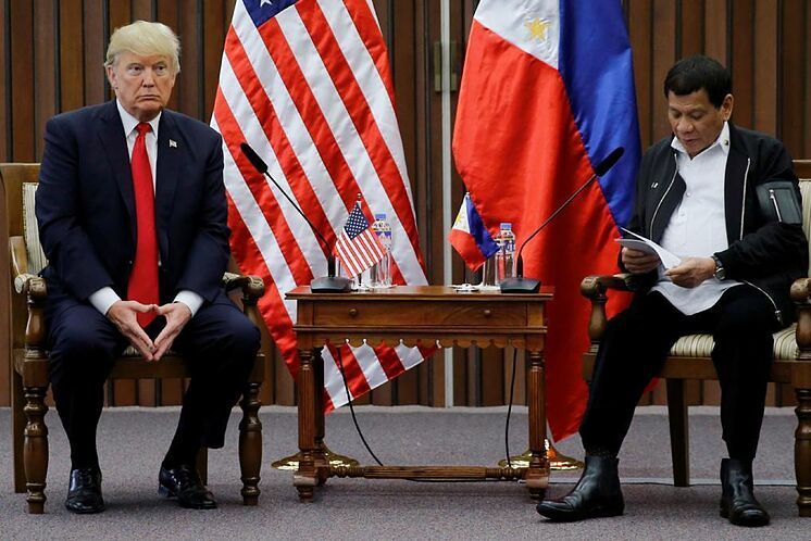 Le président américain sortant Donald Trump avec son hom