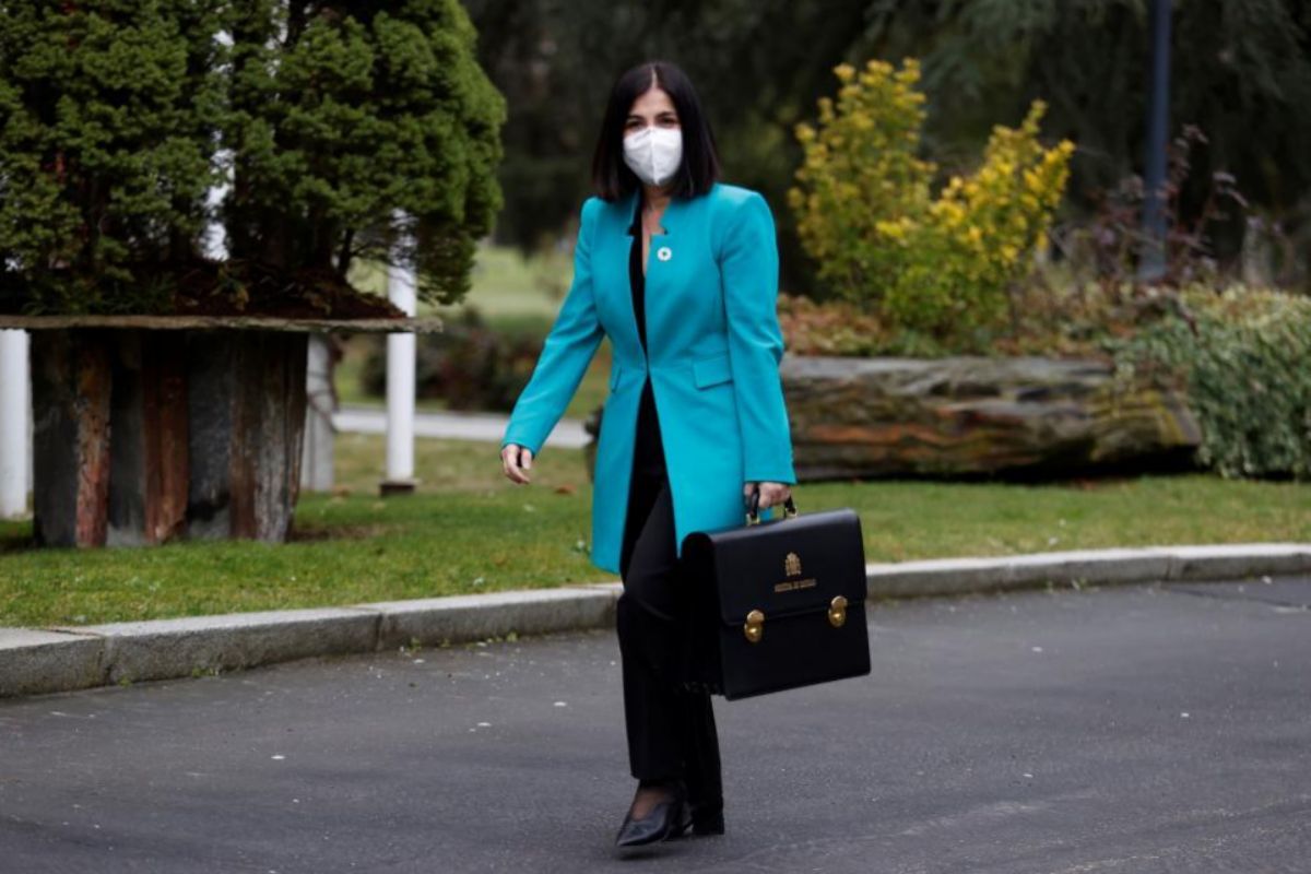 Carolina Darias, à l'arrivée à La Moncloa.