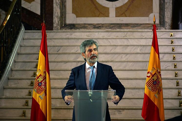 Le président de la CGPJ, Carlos Lesmes, dans un acte de la Cour suprême sur ...