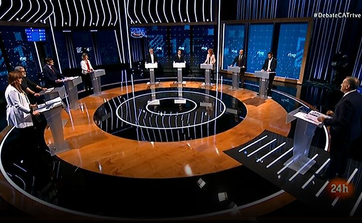 Débat des candidats catalans sur TVE.