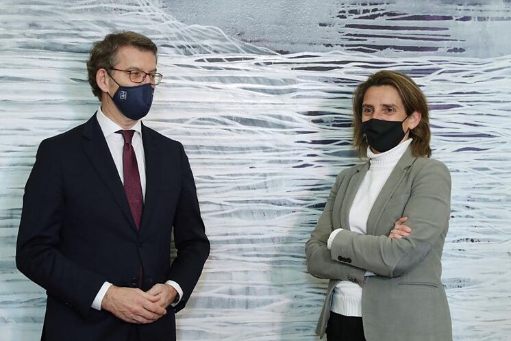 Alberto Núñez Feijóo, jeudi à Madrid, avec le ministre de ...