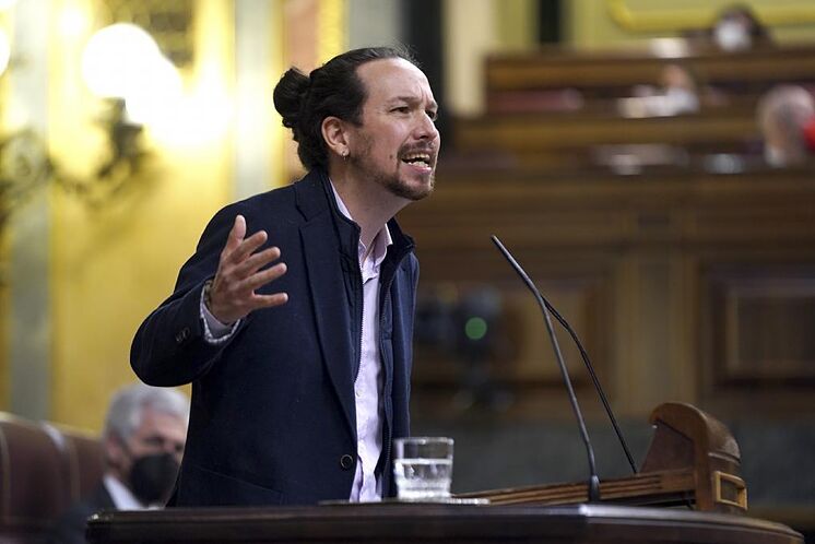 Pablo Iglesias, hier, dans la galerie du Congrès.
