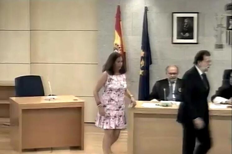 Mariano Rajoy, après avoir témoigné dans le procès de l & apos; affaire G