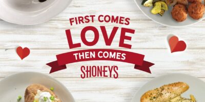 Shoney&rsquo;s pour offrir aux couples une expérience «  2 Can Dine pour 24,99 $  » le week-end de la Saint-Valentin (vendredi, samedi, dimanche) qui comprend un dessert à partager GRATUIT