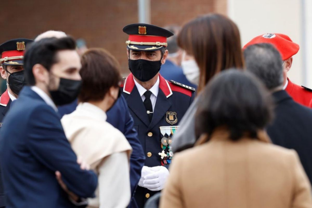 Major Trapero, lors de l'acte à l'académie de la Garde civile de Valdemoro (Madrid).