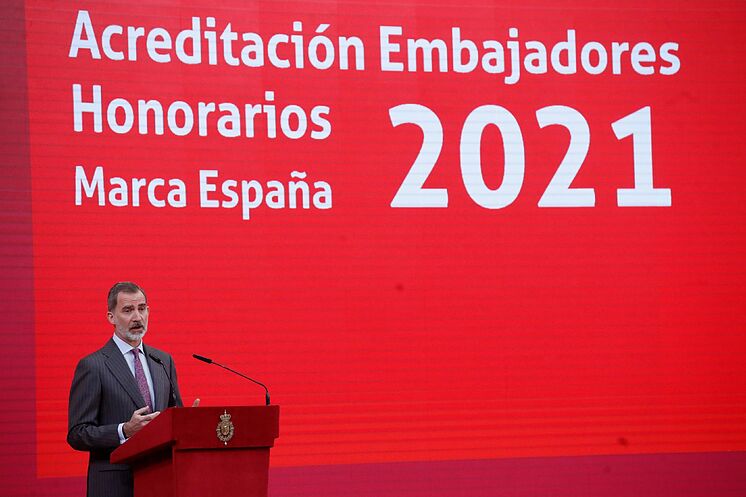 Felipe VI, pendant les paroles qu'il a prononcées