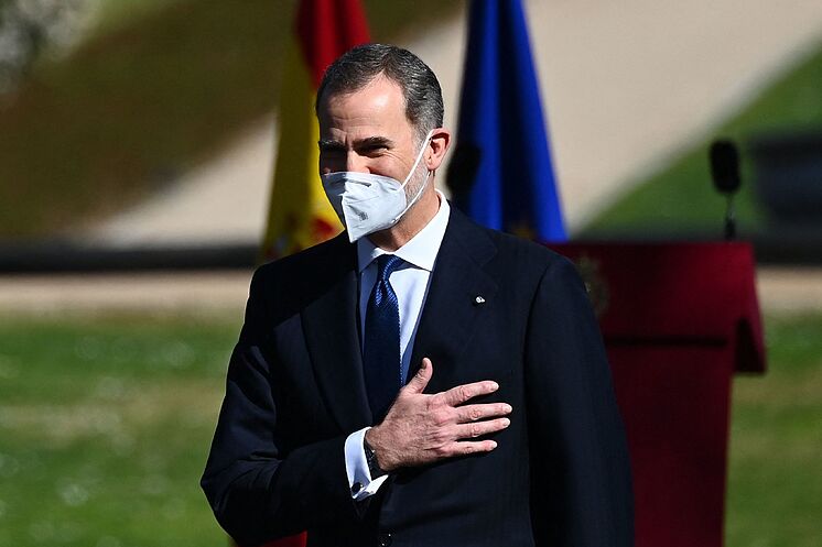 Felipe VI, dans un moment de l'acte par le v