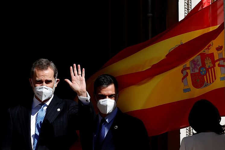 Le roi Felipe VI et le président du gouvernement, Pedro S