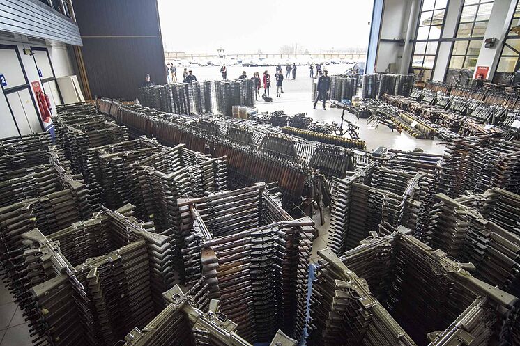 Les armes trouvées par la police