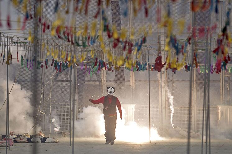 Coup de départ d'un masque